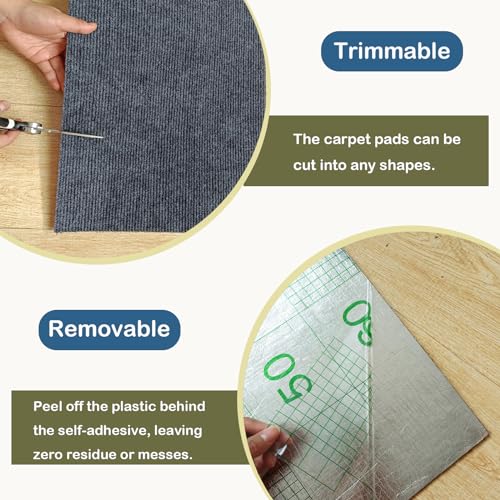 Mooydee Pacote com 6 tapetes para arranhar gatos de 30 x 30 cm, aparável, autoadesivo, arranhador, a