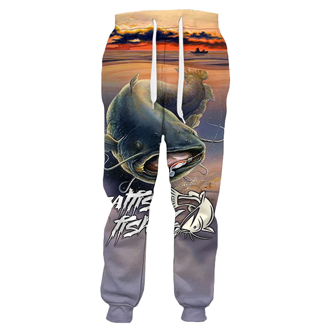 Pantalon de survêtement Catfish vert avec impression 3D relief durable - 6