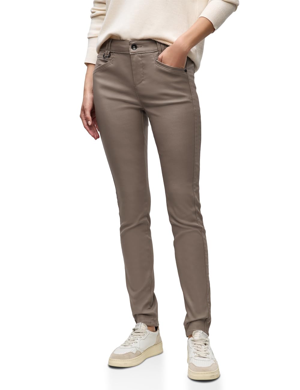 Street One Damen Slim Fit Coated Hose 3715973