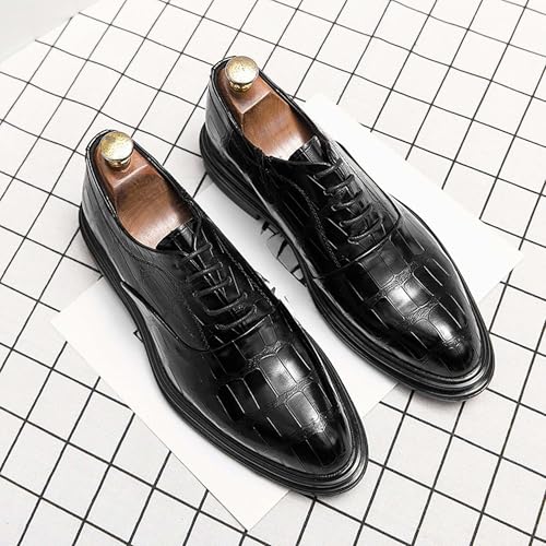 Men's Retro Formal Shoes Classic Lace Up Business Work Office Uniform Leather Shoes Slip Resistant Lightweight Suit Dress Oxford Outdoor Casual Derby Loafers3