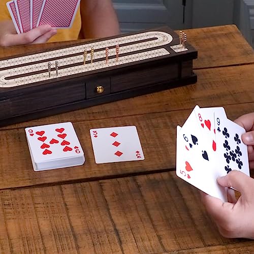 Cribbage Board Game Set Regal Games de Madera con Almacenaje miniatura 5