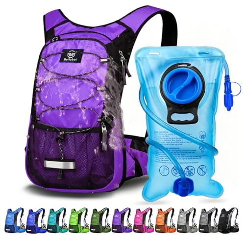 Image of Mothybot Insulated Hydration Backpack Pack with 3L BPA Free Leak Proof Water Bladder, Large Storage Lightweight Hiking Daypack with Waist Pouches & Cooler Layer, for Running, Biking, Camping, Festival