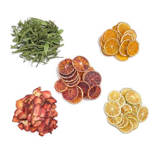 natural dried fruit and flower kit for diy crafts - 25 bags ideal for soap making candle making resin jewelry bath bombs and nail art - includes rose petals rosebuds lilium jasmine and more