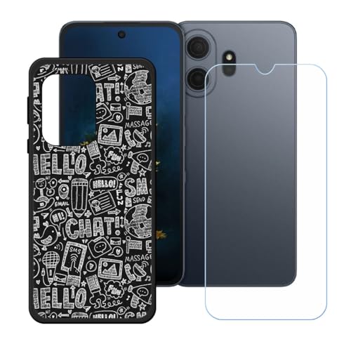 BMPNLSZ �K�p TCL NxtPaper 70 Pro�p+HD�����K���X�ɓK�����ėpTPU�P�[�X�A�V���J�Q���P�[�X�o���p�[�ی�o�b�N�P�[�X-TCL NxtPaper 70 Pro�p�ɓK����9�d�x�X�N���C�u�h�~�X�N���[���v���e�N�^(6,9") - WZ