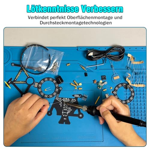 Kit de soldadura para bicicleta circuito LED RGB juego de ejercicios de construcción 7