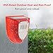 Garosa Solar Sound and Light Alarm, 129dB Siren with 6 Red LEDs and 3 Timer Settings, Solar DC Charging Water Proof ABS Security Alarm for Home Farm Warehouse Construction Site