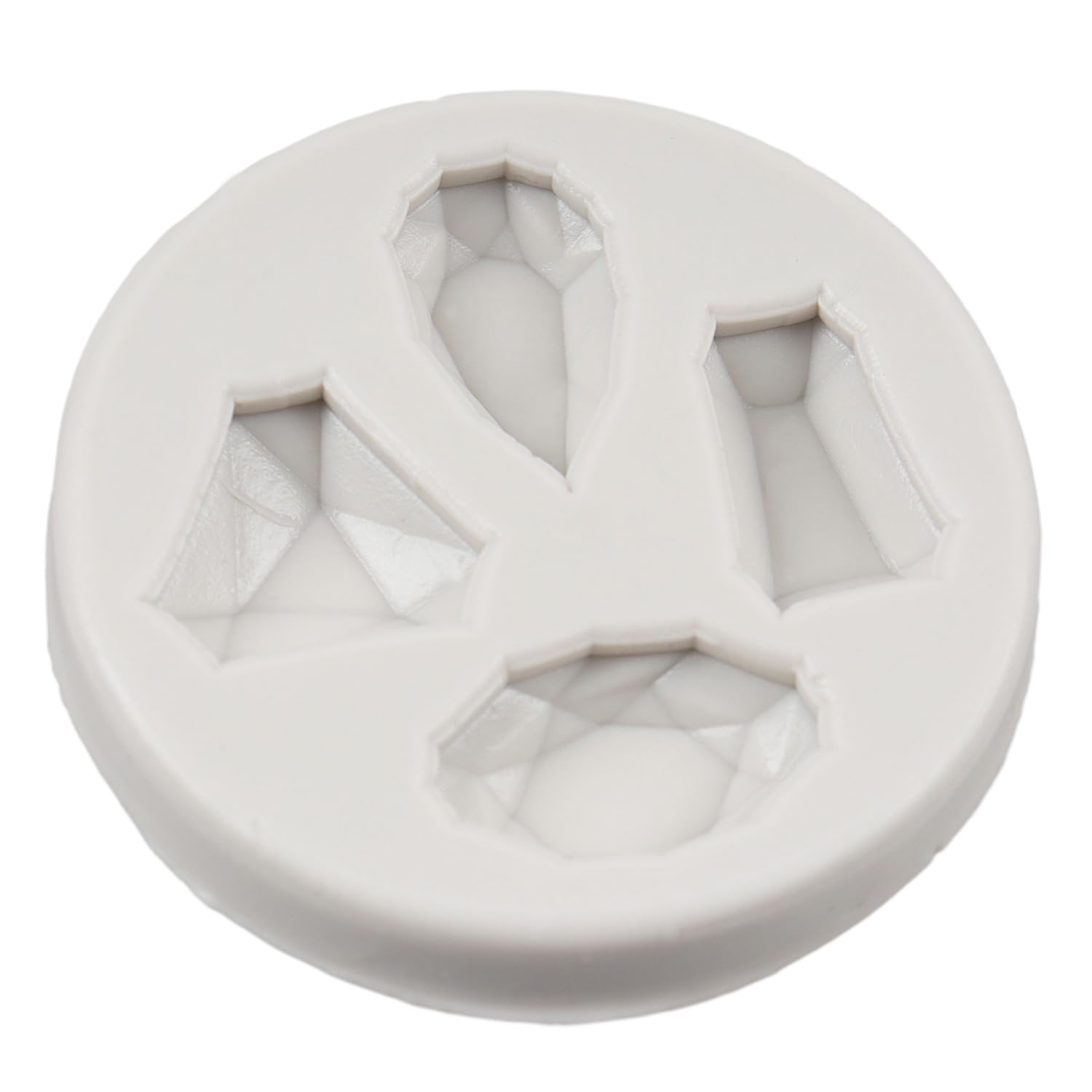 Gems - Juego de 4 moldes de silicona para fondant con forma de diamante para decoración de pasteles, cupcakes, chocolate, caramelos, arcilla polimérica, pasta de goma