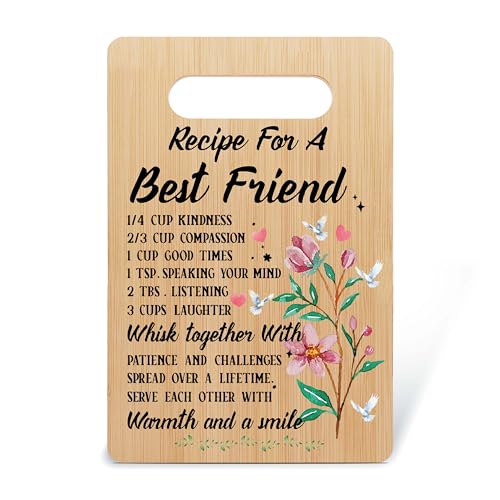 Friends Cutting Board, Kitchen Gifts for Women Friends, Bamboo Ch...