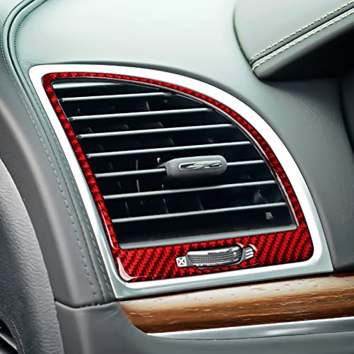 Image of Car Air A /C Outlet Vent Decals for 2015-2023 Chrysler 300 / 300C / 300S / Limited /Touring Accessories Carbon Fiber Interior Stickers