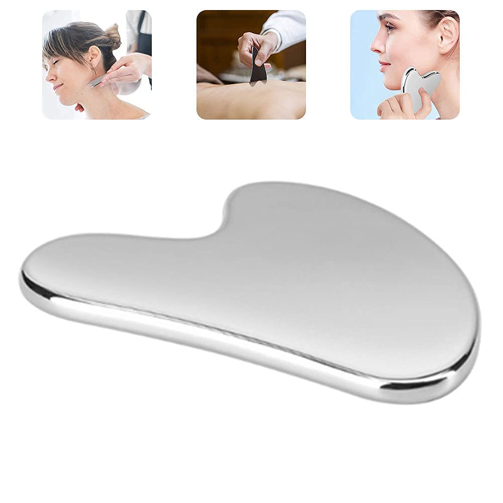 GoodsHealthShop Satinless Steel 304 Grade Gua Sha Manual Massage Tool - Tendon Massage Scraping Tool, for Muscle Pain Relief, Myofascial Stress Release and Breaking up Scar Tissue (Heart - Shaped) (B08LH735MJ) Amazon Price History, Amazon Price Tracker