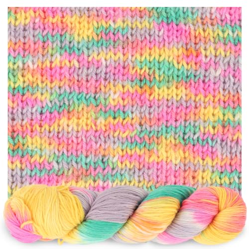Image of Katech 6 Pack Wool Yarn for Crocheting-Cashmere Yarn Sock Yarns-GreenPink