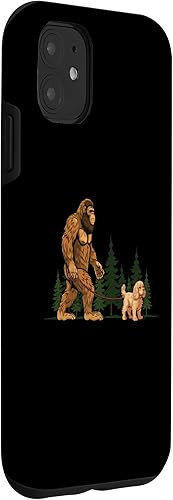 Miniatura 3 de Funda divertida para iPhone 11 con diseño de perro y perro que camina a pie de perro y papá