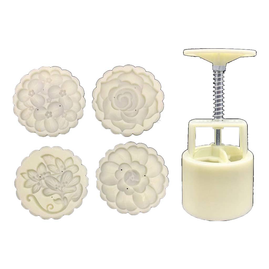 NEWFT Mold 125g Flower Stamps Cookie Green Bakeware for Ice Cream Chocolate Accessory