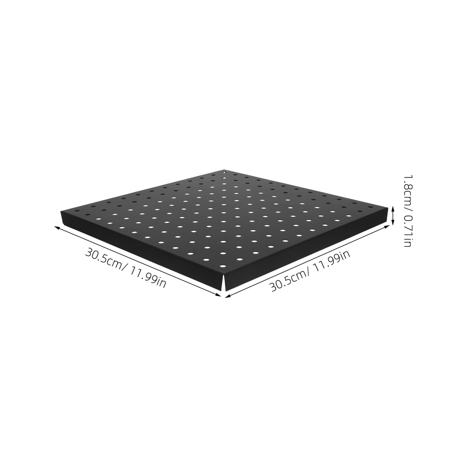 Panel Perforado Metálico 305 CM Negro 4 Piezas para Organización de Herramientas Estante Perforado Resistente para Garaje Cocina Oficina y Taller Expositor de Pared Multiusos
