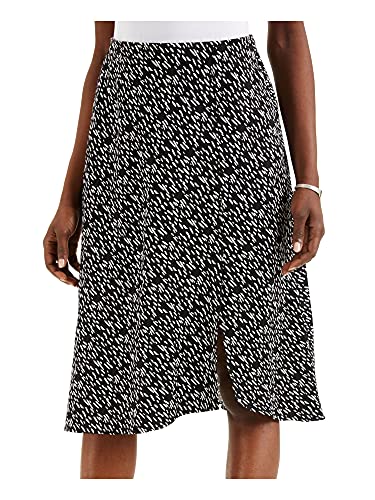 Alfani Womens Black Speckle Below The Knee Pencil Skirt Size: 83