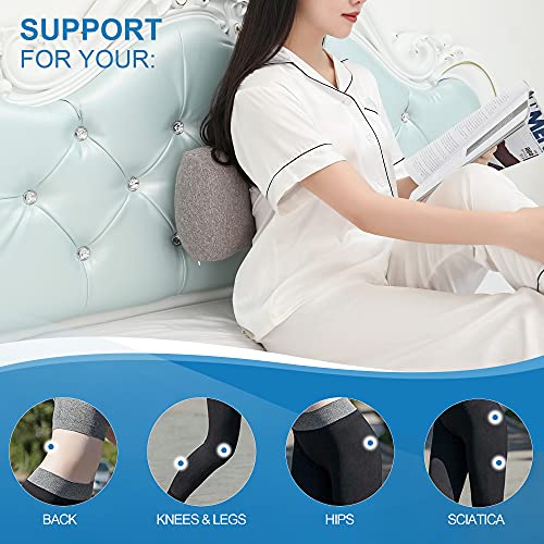 Jema Memory Foam Lumbar Support Pillow For Office Chair, Car, Bed, For Lower Back Pain Relief, Great As Lumbar Pillow, Under Knee Pillow, Leg Rest Pillow, Headrest #TOP2