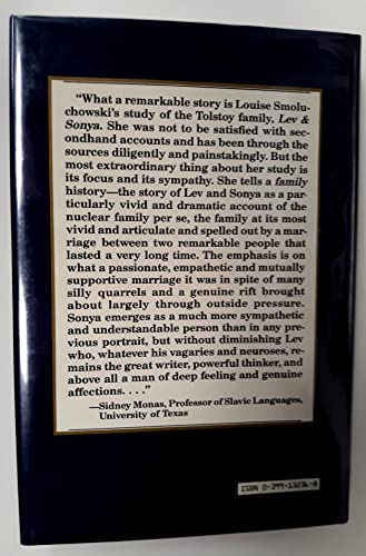 Lev and Sonya: The Story of the Tolstoy Marriage 0399132368 Book Cover