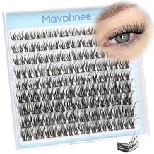 Spider Lash Clusters Natural Eyelash Extensions Wispy Individual Lashes Airy Fluffy Cluster Lashes 8-16MM CC Curl Cluster Eyelash Extensions for Soft Glam & Kim K Vibes