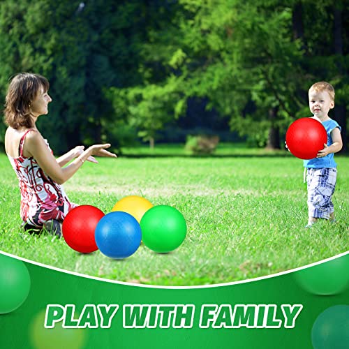 20 Pack 8.5 Inch Kickball Large Colorful Playground Ball Dodge Ball Inflatable Bounce Balls Bouncy Ball Pvc Play Balls For Kids Adults Beach School Party Game Indoor Outdoor, 4 Colors (Classic Style) #TOP6