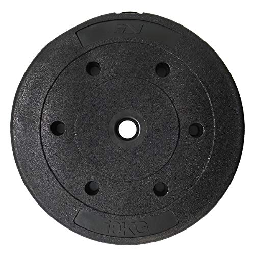 SportVida Dischi in plastica, pesi da 5 kg, 10 kg, 20 kg, 26 mm, foro (10)