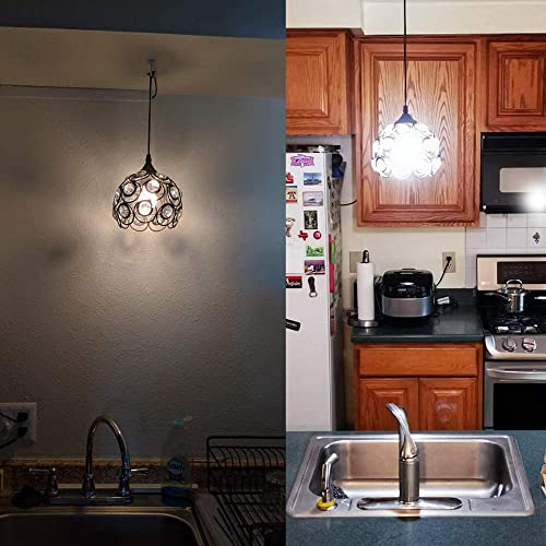Lámparas suspendidas E27 estilo retro con enchufe e interruptor para sala de estar 4