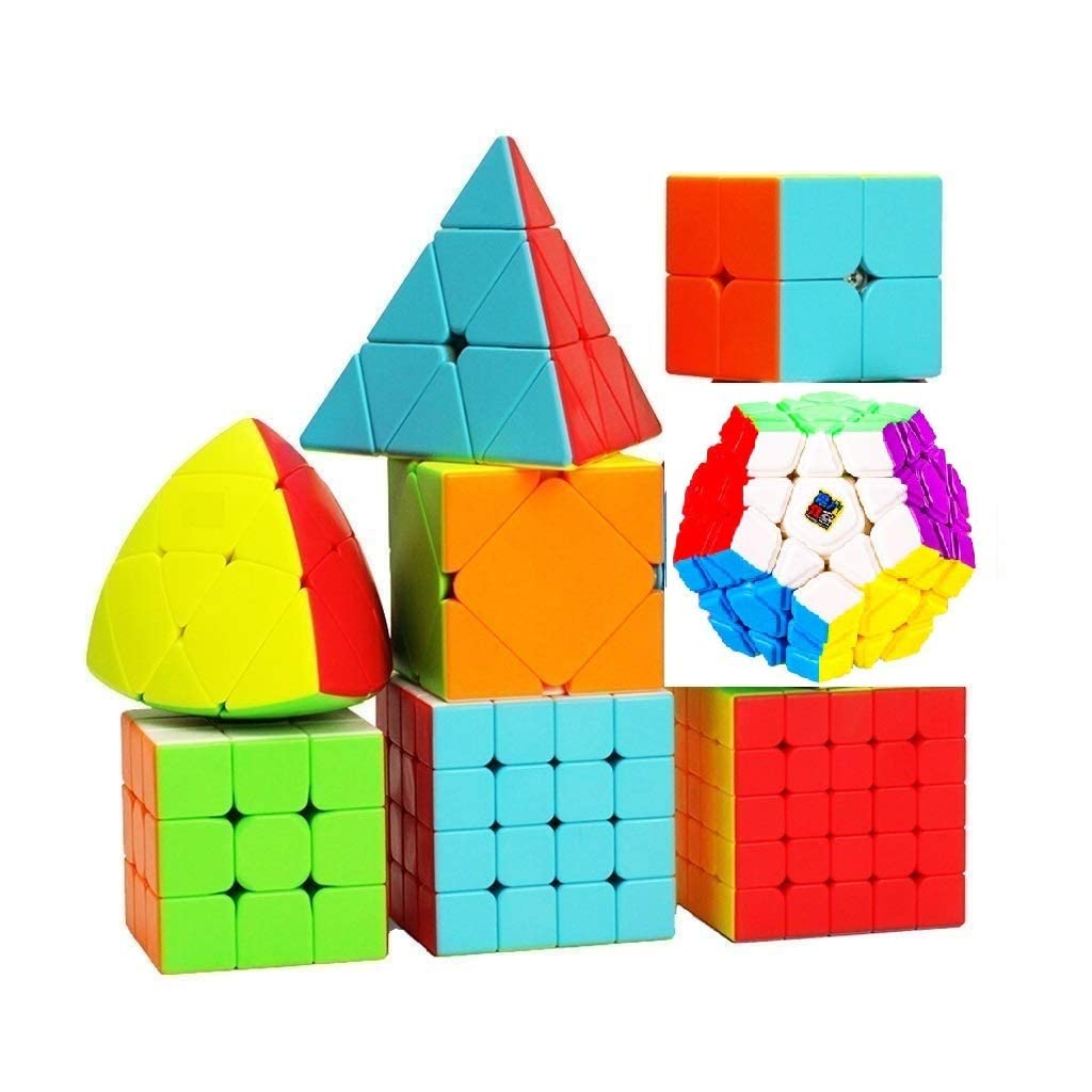 Toy Arena Magic Speed Cube Set Magic Cube 2x2 3x3 4x4 5x5 Mirror Megaminx Skew Mastermorphic Pyramid Cube Set Multiple Packs Puzzles Educational Toys Game Gift (Size : Pack of 8) (B083S2T1HM) Amazon Price History, Amazon Price Tracker
