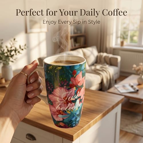 Taza de cerámica para viaje con tapa de 17 oz miniatura 6
