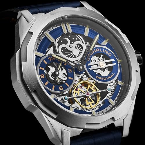 Montre à navigation automatique pour voyageur, double fuseau horaire et phase soleil/lune