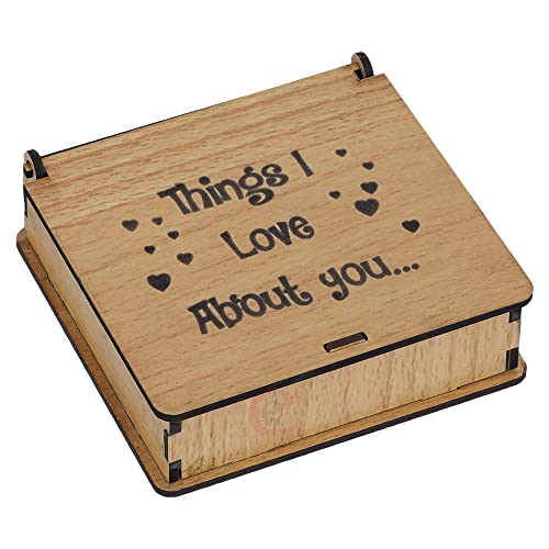 eCraftIndia Brown Wooden Things I Love About You Puzzle Valentine Day Gift Box | Valentine Gift for Girlfriend Boyfriend Husband Wife | Valentine Day Gifts | Valentine Day Decoration Items 3 51CPsgAb9BL