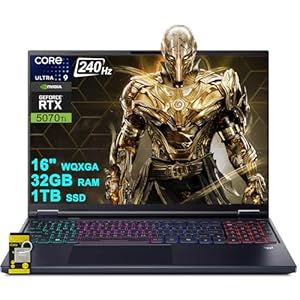 acer Predator Helios Neo 16S AI Gaming Laptop 16″ 2560×1600 OLED 240Hz (100% DCI-P3) Intel 24-core Ultra 9 275HX 32GB RAM 1TB SSD GeForce RTX 5070 Ti DLSS4 (Up to 992 AI Tops) Win11 ICP Hub w/Copilot