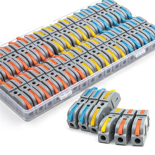 Conectores de cables electricos para el hogar: juego de regletas rapidas de 34 piezas 3