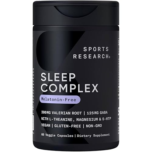 Sports Research® Sleep Complex- Melatonin-Free Vegan Capsules - with Valerian