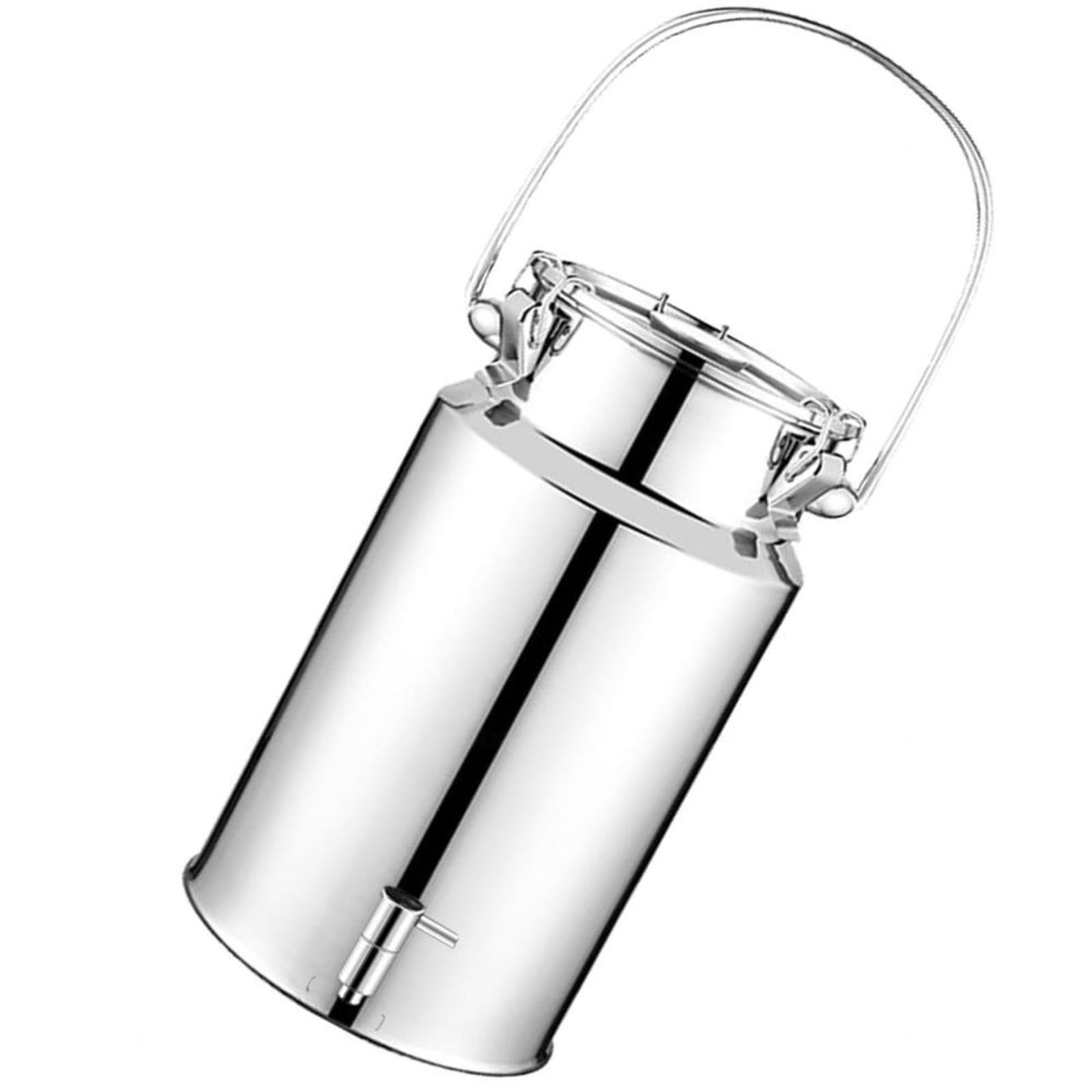 Contenedor de Transporte de Acero Inoxidable para líquidos y sólidos, diseño a Prueba de Fugas con asa, Ideal para almacenar en la Cocina y Transportar Alimentos.
