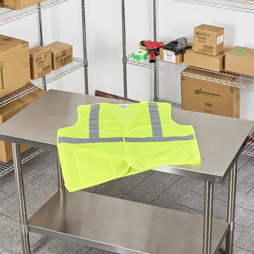 Image of Restaurantware Reflective Safety Vest 20 Count 29.213 x 30.315 Inches High Visibility Multi-Pocket Zipper Front Safety Vest