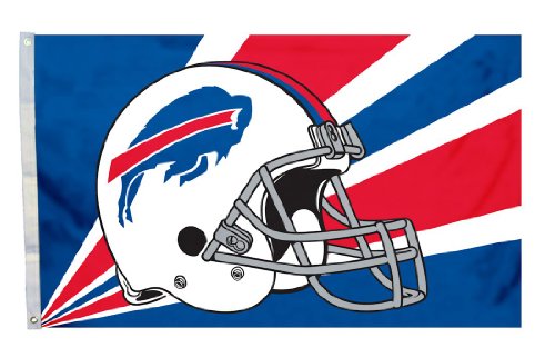 Fremont Die NFL Buffalo Bills 3' x 5' Flag with Grommets, 3 x 5-Foot, Helmet