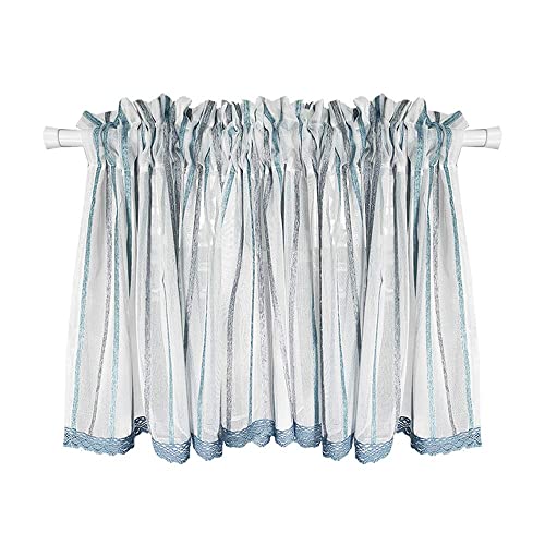 Cortinas de cocina blancas semitransparentes de 24 pulgadas para ganar luz y privacidad 6