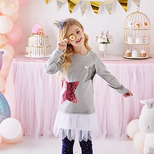 VIKITA Girls Shirts Winter Long Sleeve Casual Tops for 2-12 Years Girls, L39773