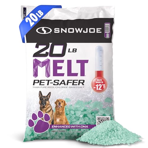 Snow Joe Snow & Ice Melter, Fast-Acting Pellets, Calcium Magnesium Acetate Formula, 20 Lb Bag...