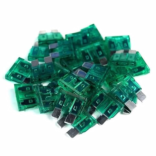 Paquete de 100 fusibles automáticos de 30 amperios ATCATO estándar estándar de la hoja del fusible regular 30A del coche, camión, barco, casa Paquete de 100 fusibles automáticos de 30 amperios ATCATO estándar estándar de la hoja del fusible regular 30A del coche, camión, barco, casa