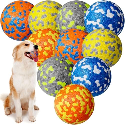 Pet Supplies Leyndo 10 Pack Dog Balls for Aggressive Chewers 2.5
