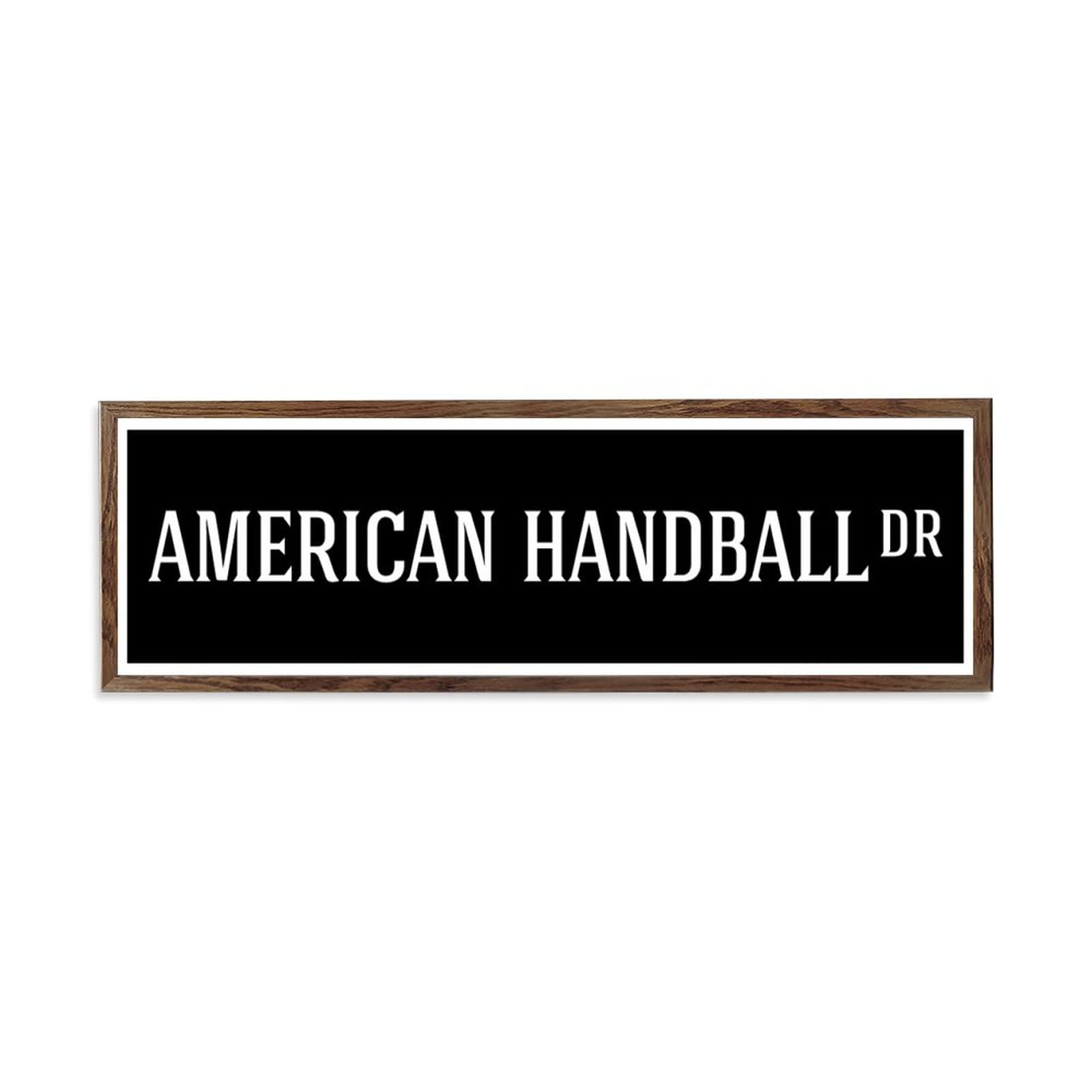 Panneau encadré en bois rustique handball : l'idée cadeau idéale pour un joueur de hand