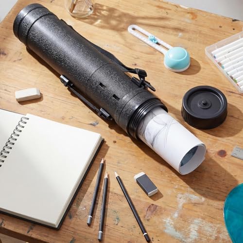 Image of Henoyso 1 Pcs Extendable Poster Tubes Bulk with Strap Blueprint Holder & Carrying Case for Maps, Documents, Artworks, Banners (XL)