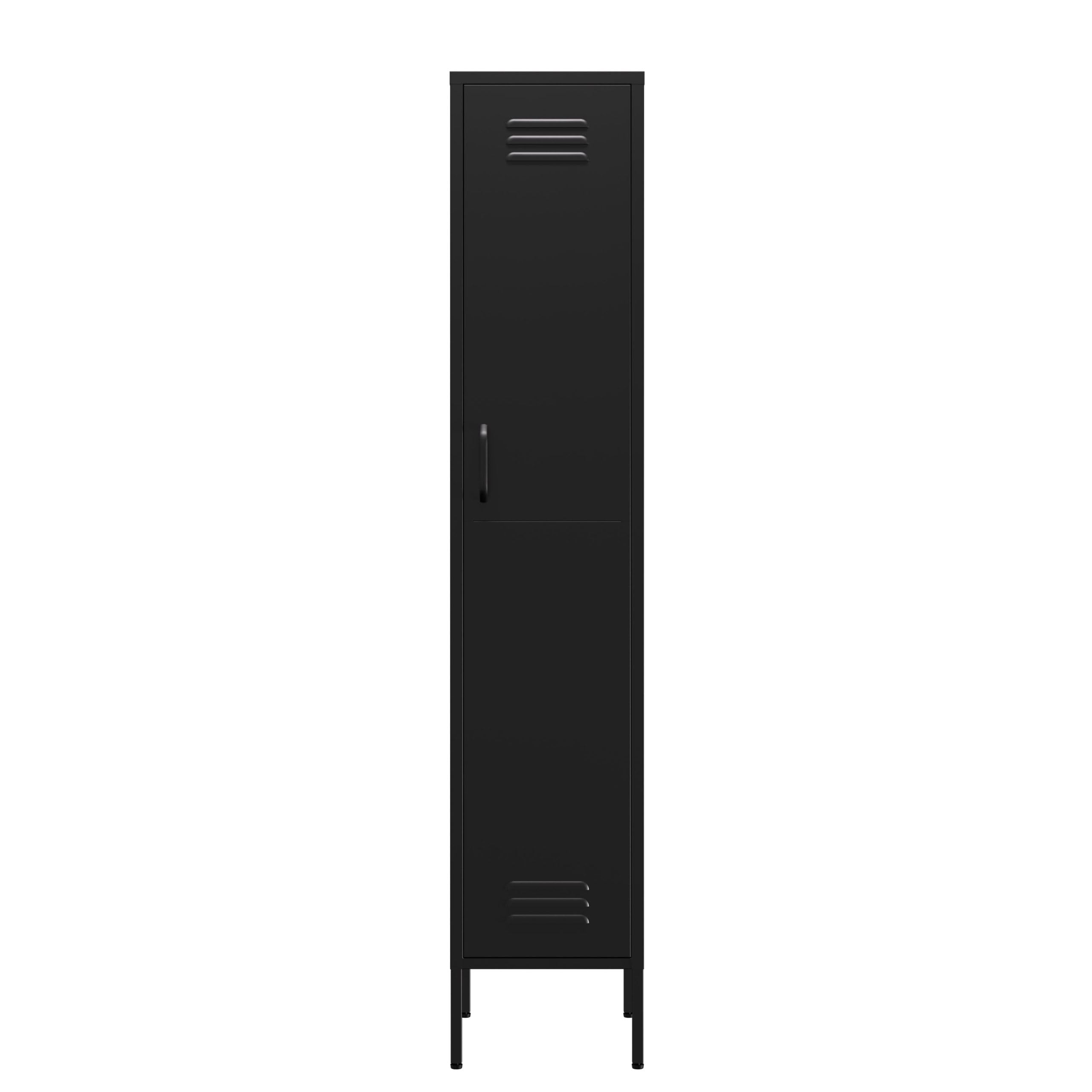 Armoire Métallique Vestiaire – Meuble de Rangement Industriel en Acier – Armoire Haute pour Bureau Maison Atelier – 35x50x180 cm / 90x50x180 cm (Noir, 35x50x180cm)