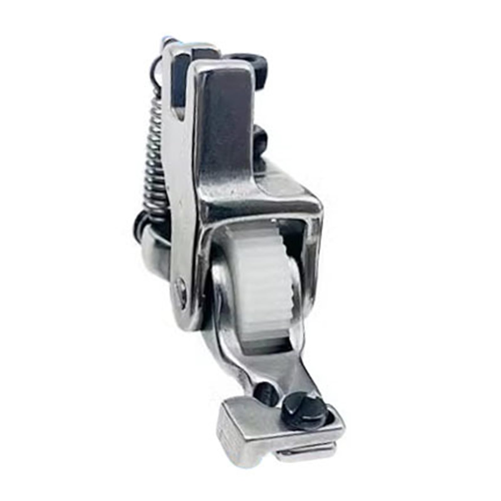 Sewing Machine Presser Foot Height Adjustable Steel Metal Flatbed Roller Presser Foot for Invisible Zippers Installation Adjustable Invisible Zippers
