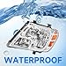 ELH Headlight Assembly Fit For 2009-2021 Nissan Frontier 4-Door Sedan Driver And Passenger Side (Chrome Housing With Amber Reflector)