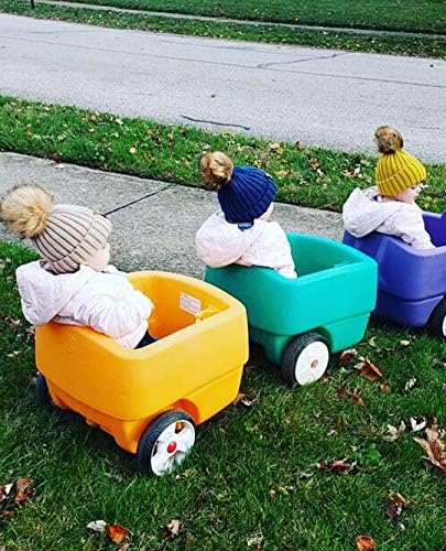 FURTALK Kids Winter Hat Toddler Knitted Beanie with Faux Fur Pom Poms for Baby Girls Boys - Image 5