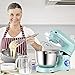 Aucma Stand Mixer,6.5-QT 660W 6-Speed Tilt-Head Food Mixer, Kitchen Electric Mixer with Dough Hook, Wire Whip & Beater (6.5QT, Blue)