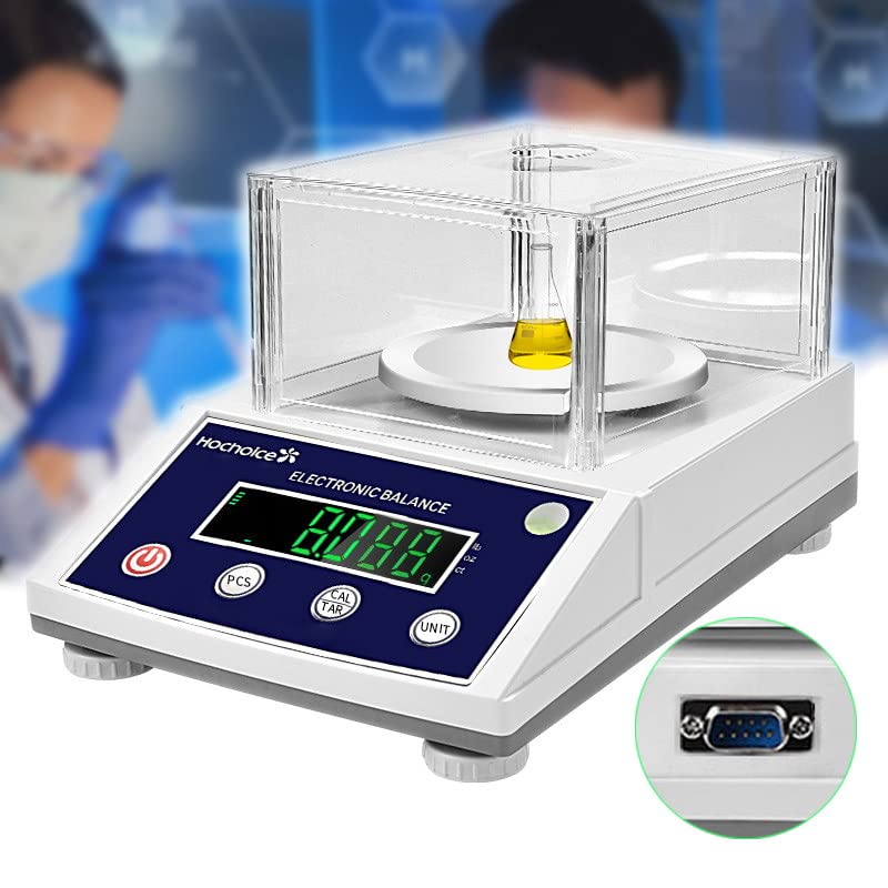 Hochice 1mg Lab Analytical Balance 300gx0.001g High Precision Lab Scale Accurate Electronic Scientific Scale Digital Precision Weighing Scale Jewelry Scales with Windshield