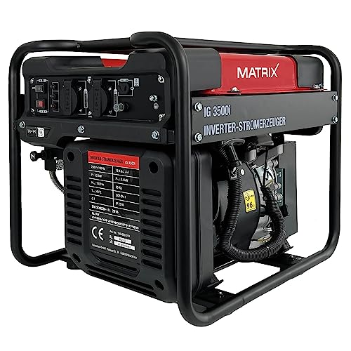 Matrix Notstromaggregat Benzin 3500 Watt Inverter Stromerzeuger Benzin Generator Stromaggregat...