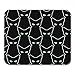 Produktbild Mauspad White Outline Black Cat für Halloween The of Pets Retro Viele Silhouetten mit grünen Augen Abstraktes Bürobedarf Mauspad Zoll Zoll Mousepad